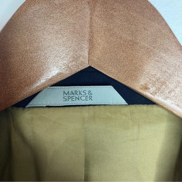 MARKS & SPENCER Vintage Navy with Gold Buttons Double-Breasted Jacket - Picture 11 of 16